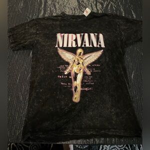 Nirvana Acid Wash Band T-shirt NWT